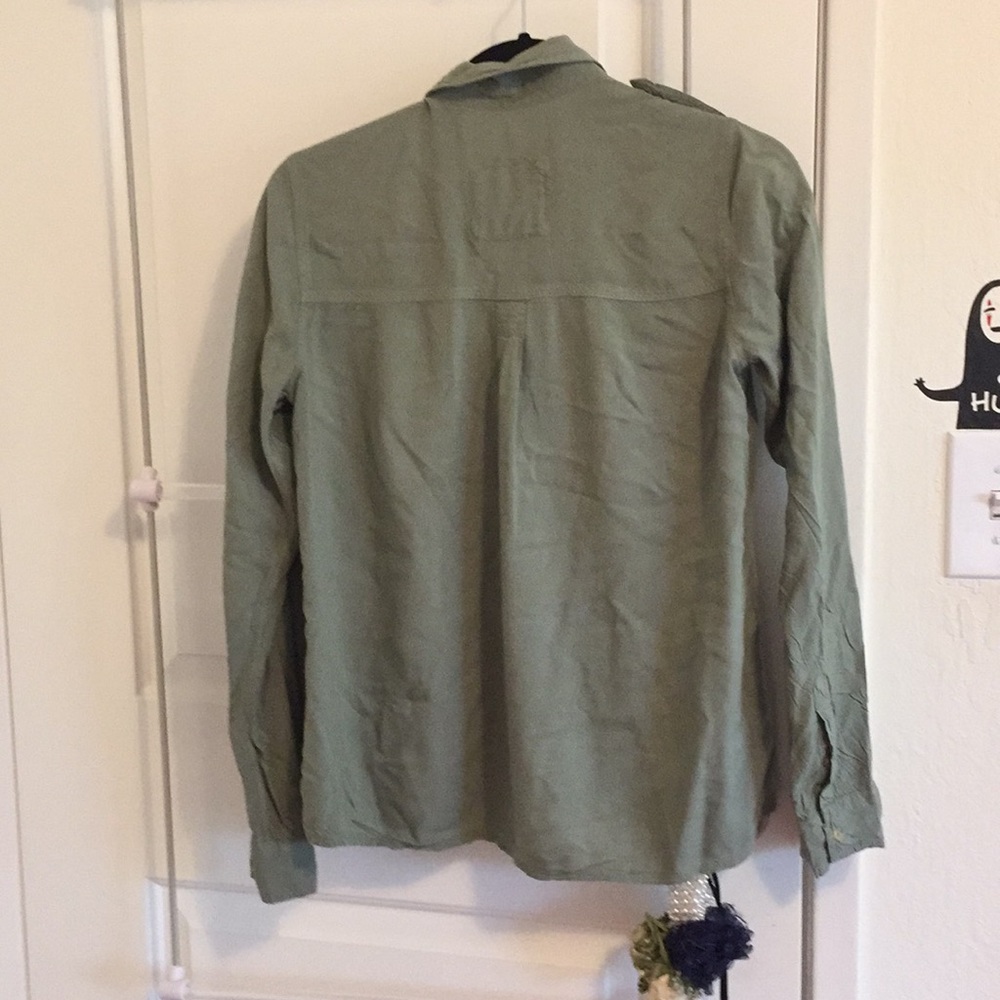 Olive button down - Picture 2 of 2